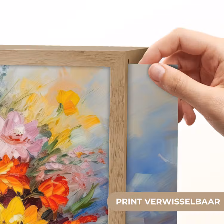 Lightbox - Wandlamp - Bloemen - Kleurrijk - Olieverf - Bloempot — 5