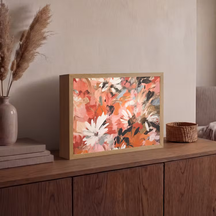 Lightbox - Wandlamp - Bloemen - Kunst - Abstract - Verf — 4