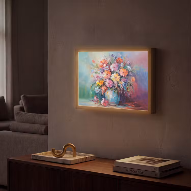 Lightbox - Wandlamp - Bloemen - Kunst - Schilderij - Lente - Boeket — 2