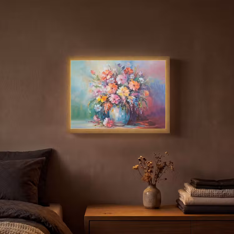 Lightbox - Wandlamp - Bloemen - Kunst - Schilderij - Lente - Boeket — 3