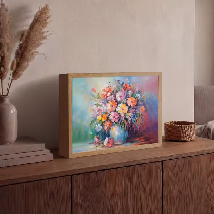 Lightbox - Wandlamp - Bloemen - Kunst - Schilderij - Lente - Boeket — 4
