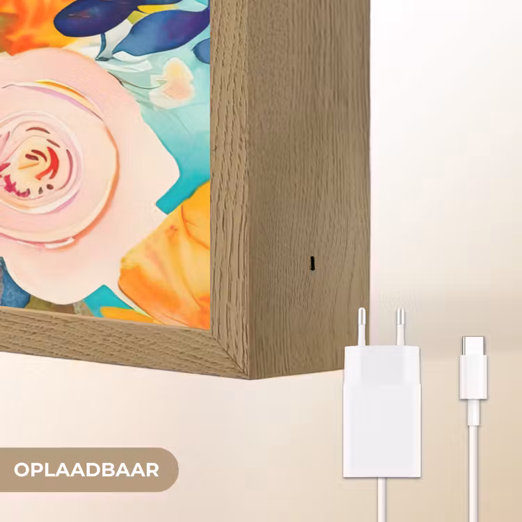 Lightbox - Wandlamp - Bloemen - Olieverf - Kleurrijk - Natuur — 7