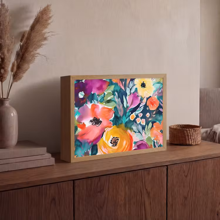 Lightbox - Wandlamp - Bloemen - Olieverf - Kunst - Natuur — 4