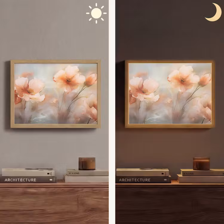 Lightbox - Wandlamp - Bloemen - Pastel - Kunst - Klaprozen - Watercolor — 6