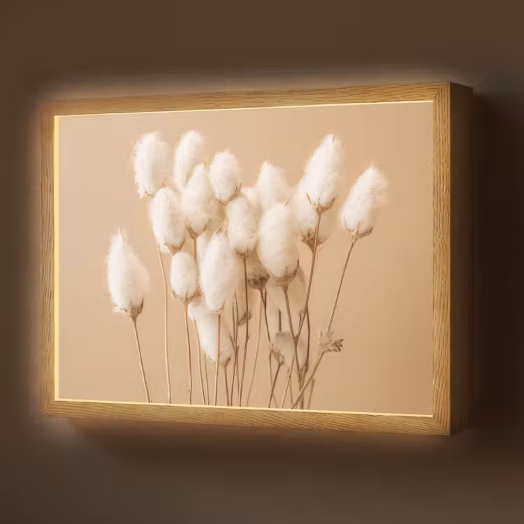 Lightbox - Wandlamp - Bloemen - Planten - Bruin - Pastel — 1