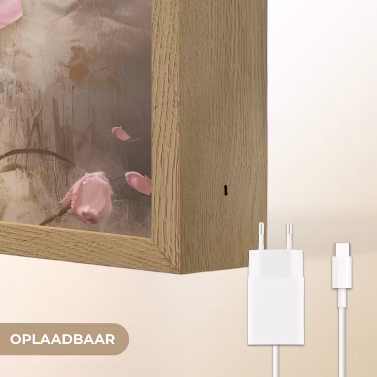 Lightbox - Wandlamp - Bloemen - Roze - Kunst - Watercolor — 7
