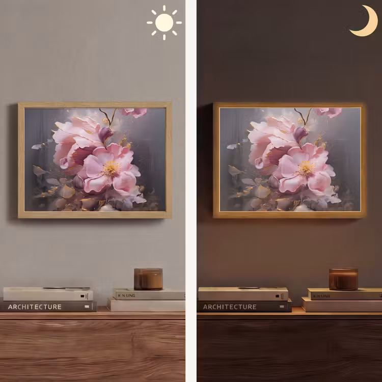 Lightbox - Wandlamp - Bloemen - Roze - Stilleven - Kunst — 6