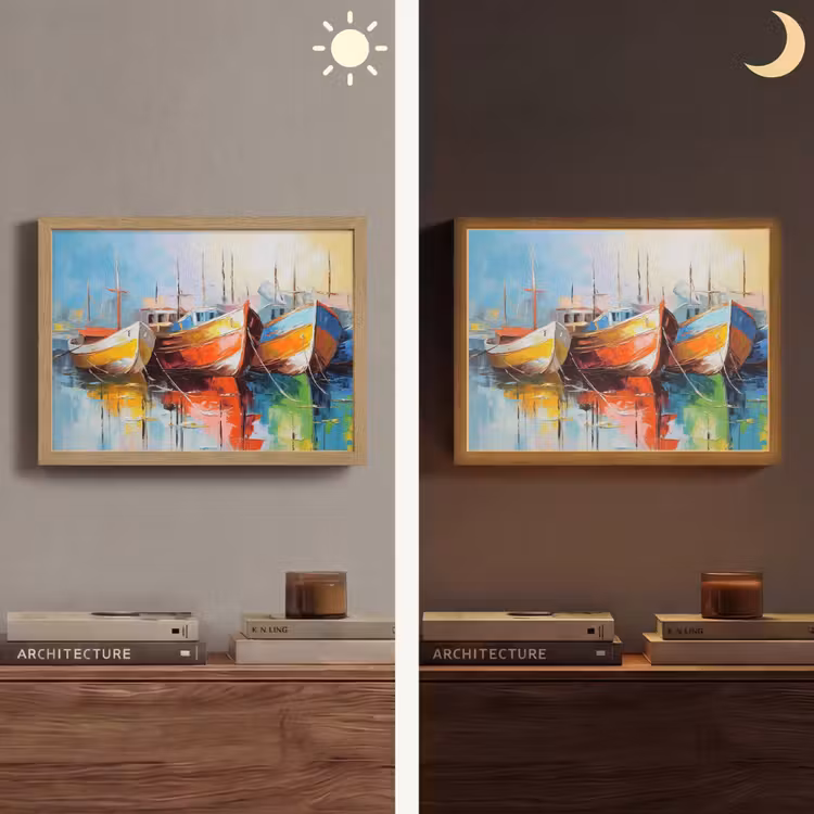 Lightbox - Wandlamp - Boten - Kunst - Kleuren - Schilderij — 6