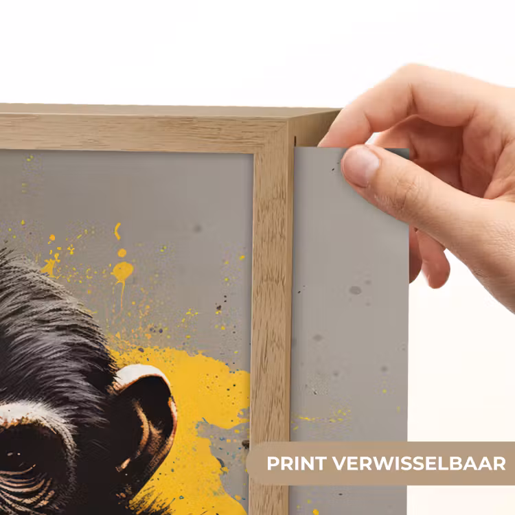 Lightbox - Wandlamp - Aap - Chimpansee - Banaan - Geel - Dieren - Stropdas — 5