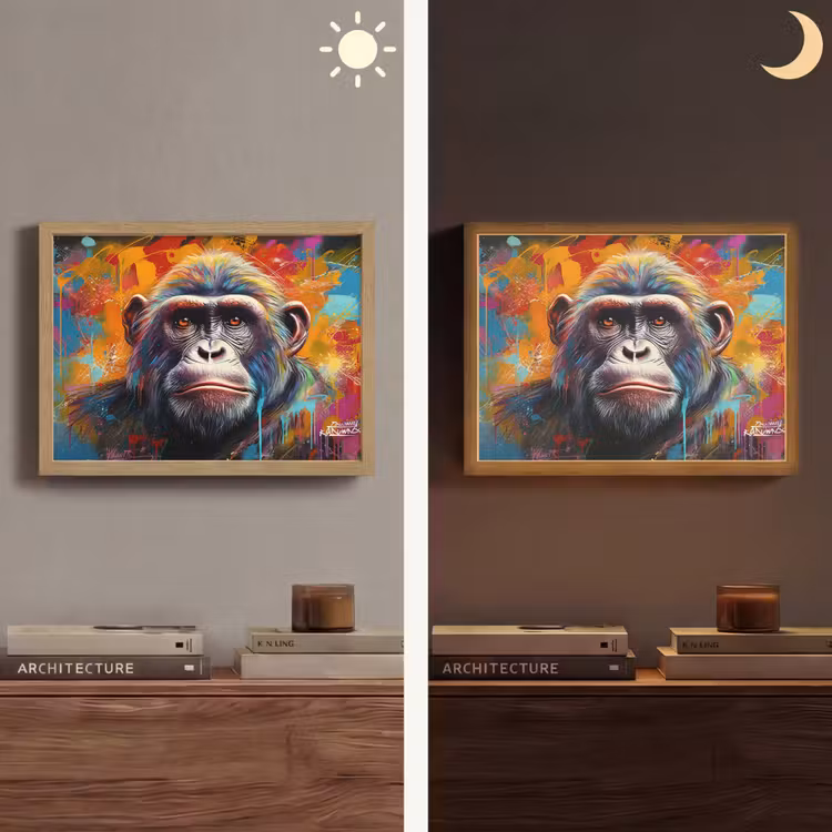 Lightbox - Wandlamp - Aap - Gorilla - Graffiti - Dieren - Kleuren — 6