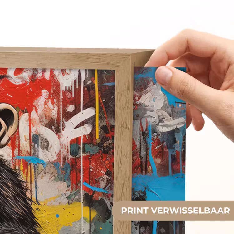 Lightbox - Wandlamp - Aap - Graffiti - Dieren - Kunst - Flesje - Kleuren — 5