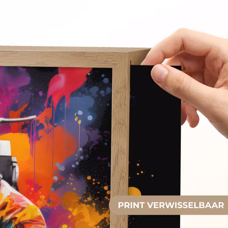 Lightbox - Wandlamp - Astronaut - Graffiti - Zwart - Kleuren — 5