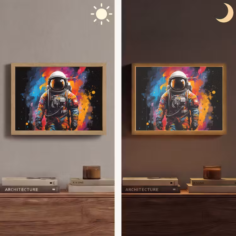 Lightbox - Wandlamp - Astronaut - Graffiti - Zwart - Kleuren — 6