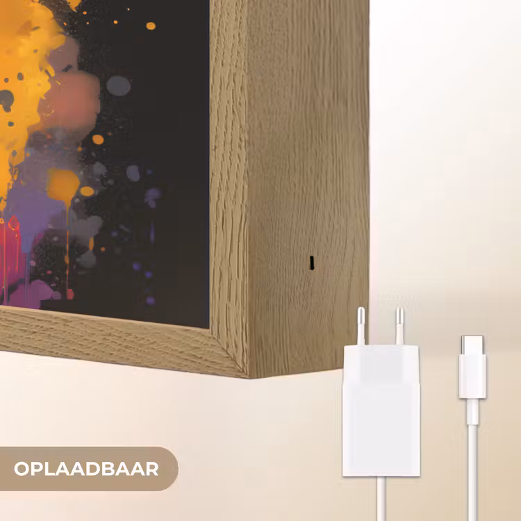 Lightbox - Wandlamp - Astronaut - Graffiti - Zwart - Kleuren — 7