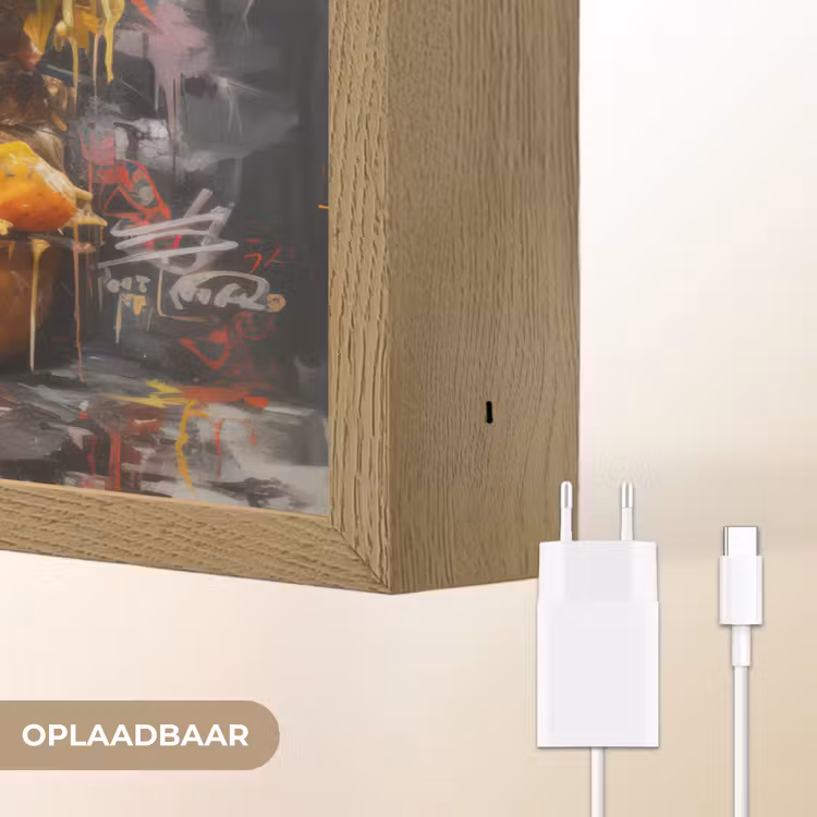 Lightbox - Wandlamp - Burger - Eten - Kunst - Grijs - Graffiti — 7