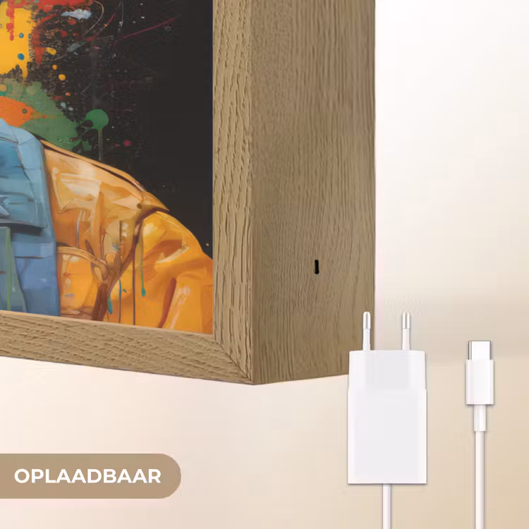 Lightbox - Wandlamp - Chimpansee - Aap - dieren - Graffiti - Bril - Koptelefoon - Kleuren — 7