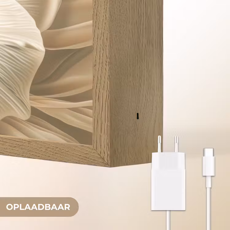Lightbox - Wandlamp - Abstract - Beige - Bloemen - Natuur — 7