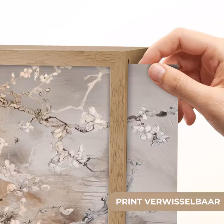 Lightbox - Wandlamp - Amandelbloesem - Kunst - Van Gogh - Beige - Abstract — 5