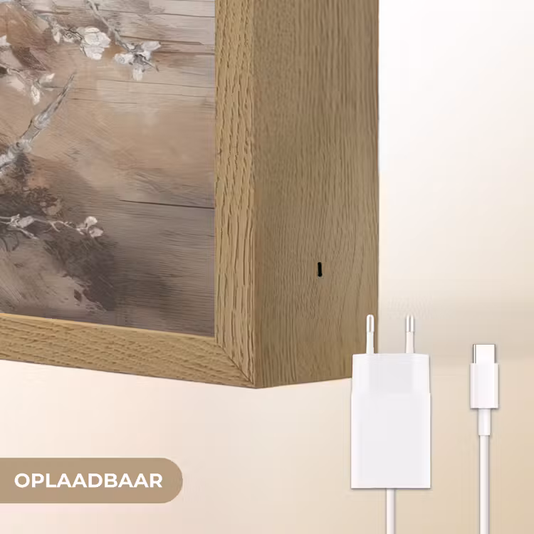 Lightbox - Wandlamp - Amandelbloesem - Kunst - Van Gogh - Beige - Abstract — 7