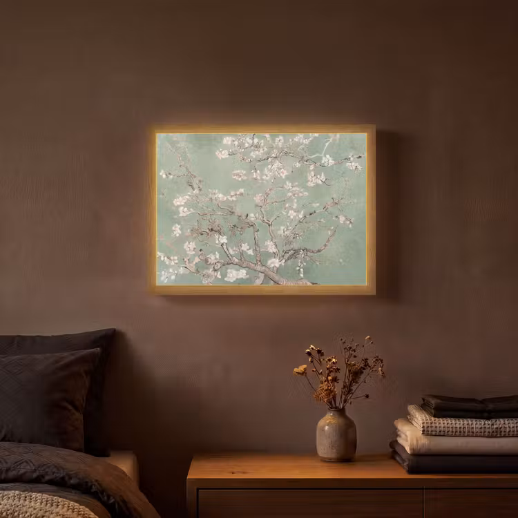 Lightbox - Wandlamp - Amandelbloesem - Kunst - Van Gogh - Groen — 3