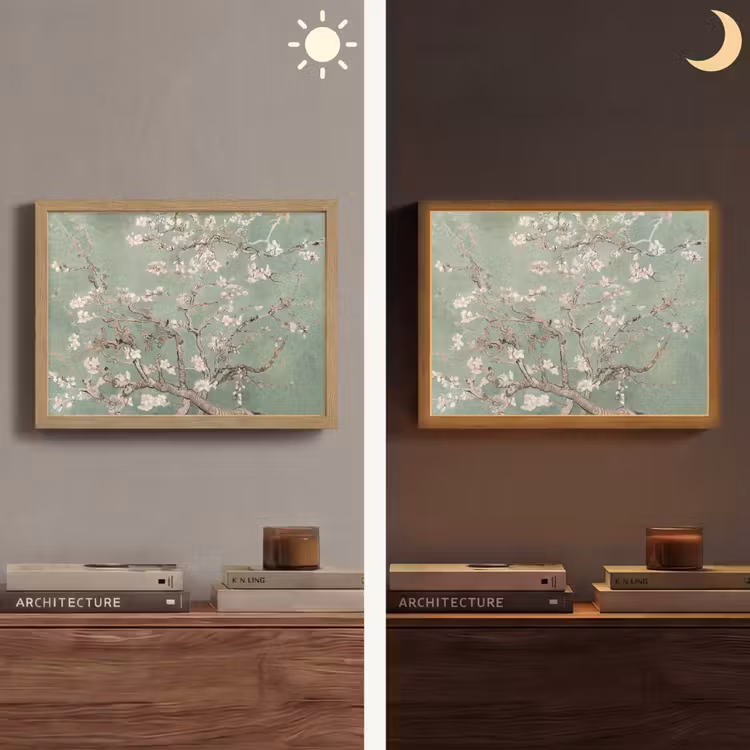 Lightbox - Wandlamp - Amandelbloesem - Kunst - Van Gogh - Groen — 6