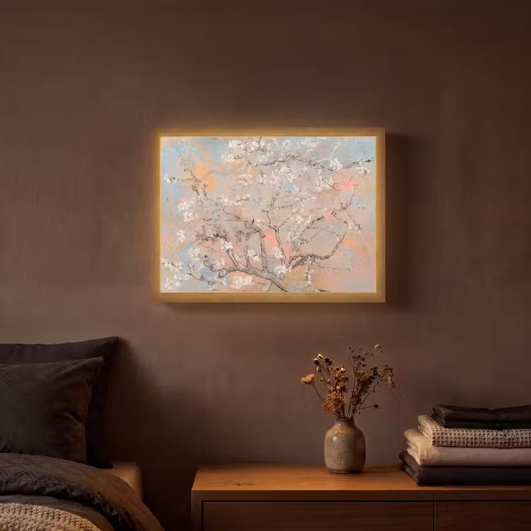 Lightbox - Wandlamp - Amandelbloesem - Kunst - Van Gogh - Pastel — 3
