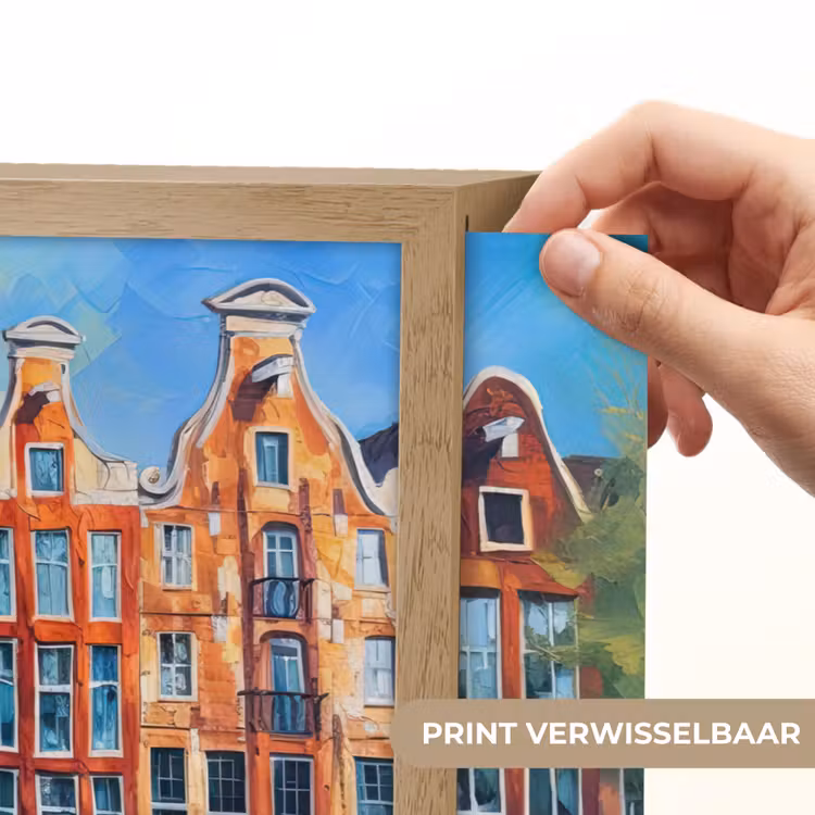 Lightbox - Wandlamp - Amsterdam - Olieverf - Gracht - Schilderij - Kunst — 5