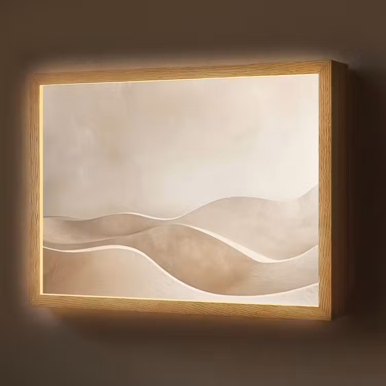 Lightbox - Wandlamp - Beige - Natuur - Abstract - Modern — 1