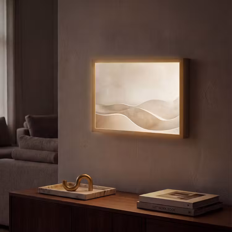 Lightbox - Wandlamp - Beige - Natuur - Abstract - Modern — 2