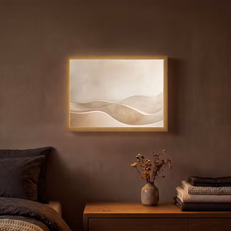 Lightbox - Wandlamp - Beige - Natuur - Abstract - Modern — 3