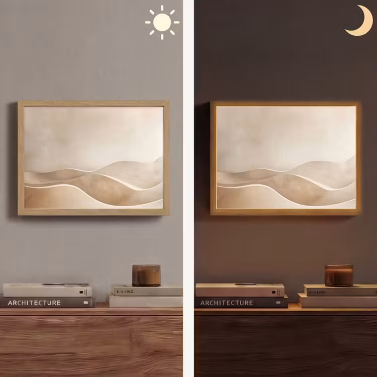 Lightbox - Wandlamp - Beige - Natuur - Abstract - Modern — 6