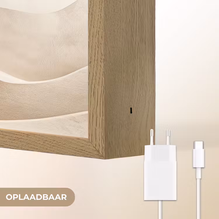 Lightbox - Wandlamp - Beige - Natuur - Abstract - Modern — 7