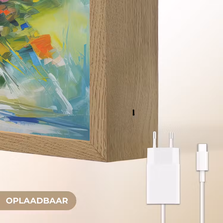 Lightbox - Wandlamp - Bloemen - Kleurrijk - Bloempot - Olieverf — 7