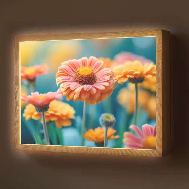 Lightbox - Wandlamp - Bloemen - Kleurrijk - Natuur - Gerbera — 1