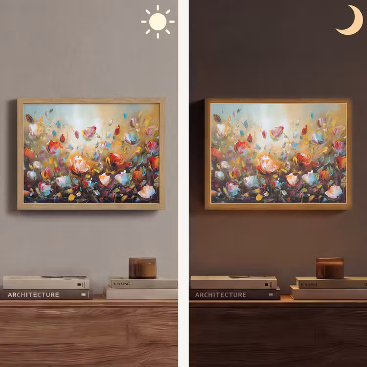 Lightbox - Wandlamp - Bloemen - Kunst - Natuur - Olieverf — 6