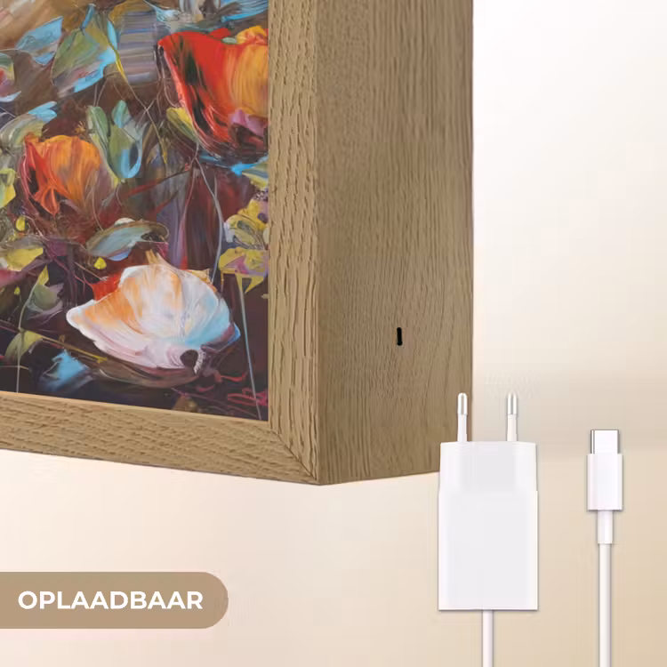 Lightbox - Wandlamp - Bloemen - Kunst - Natuur - Olieverf — 7