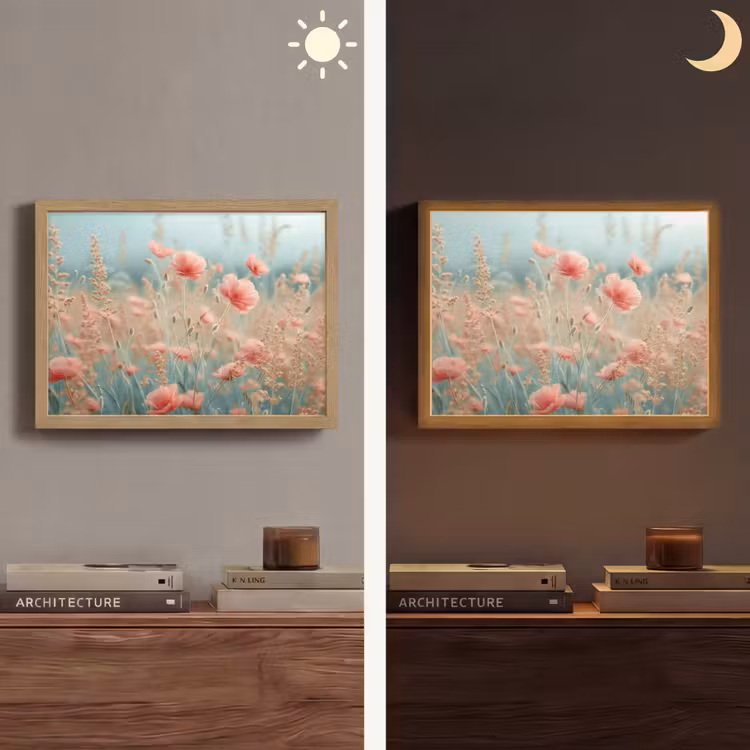 Lightbox - Wandlamp - Bloemen - Natuur - Klaprozen - Bloemenveld — 6