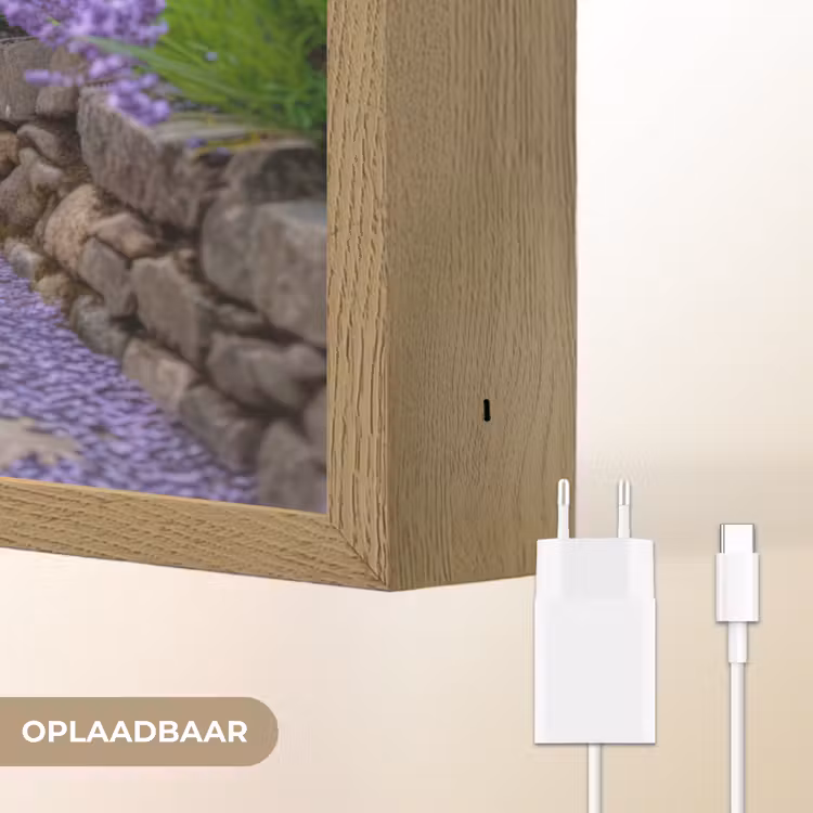 Lightbox - Wandlamp - Bloemen - Pad - lavendel - Tuin — 7
