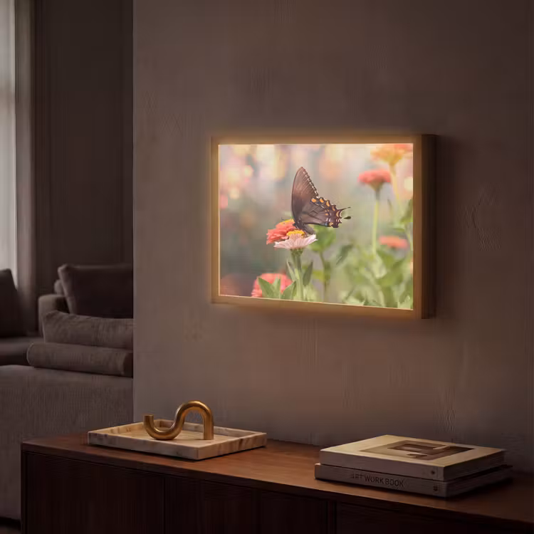 Lightbox - Wandlamp - Bloemen - Vlinder - Natuur - Bloem — 2