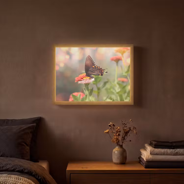 Lightbox - Wandlamp - Bloemen - Vlinder - Natuur - Bloem — 3
