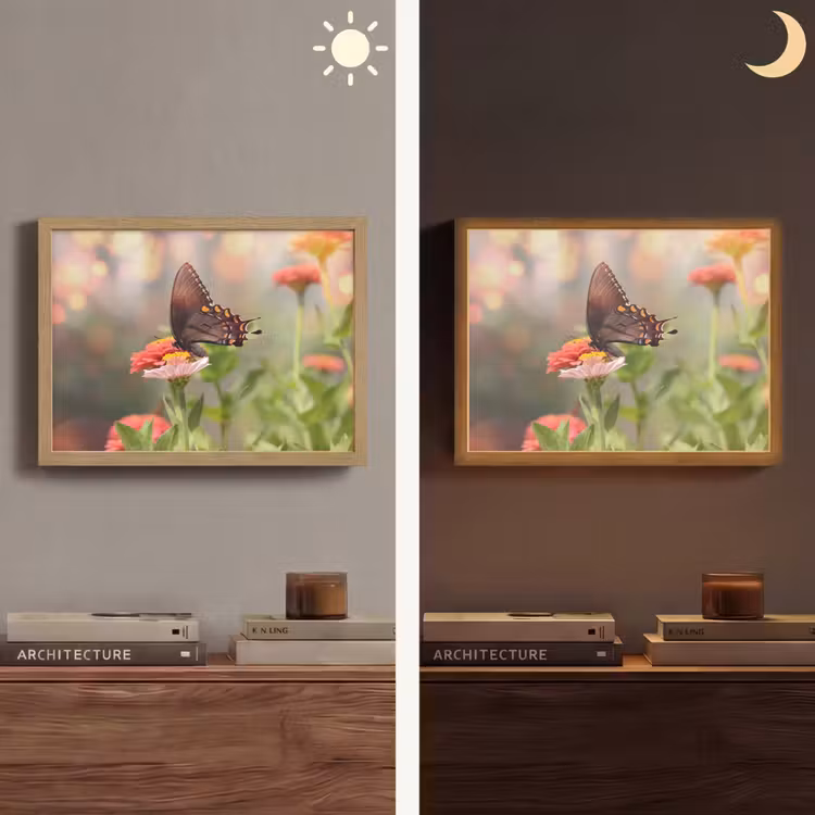 Lightbox - Wandlamp - Bloemen - Vlinder - Natuur - Bloem — 6
