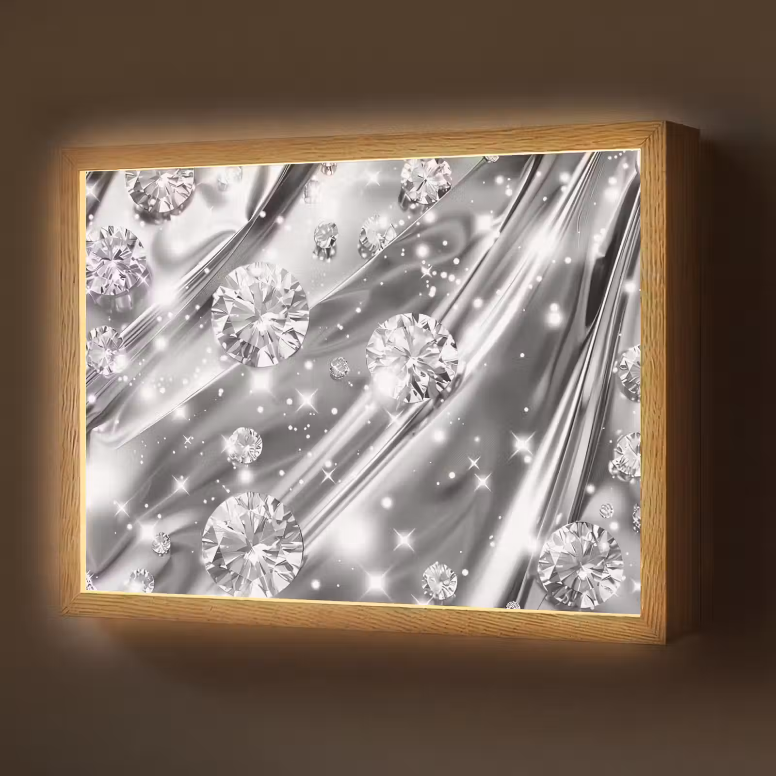 Lightbox - Wandlamp - Abstract - Diamant - Luxe - Modern - Zilver — 1