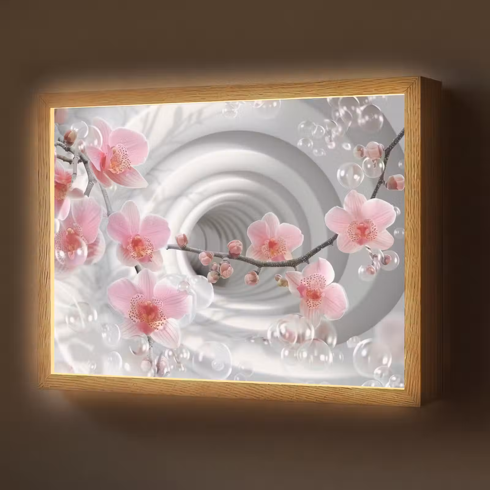 Lightbox - Wandlamp - Bloemen - Tunnel - Abstact - 3D effect — 1