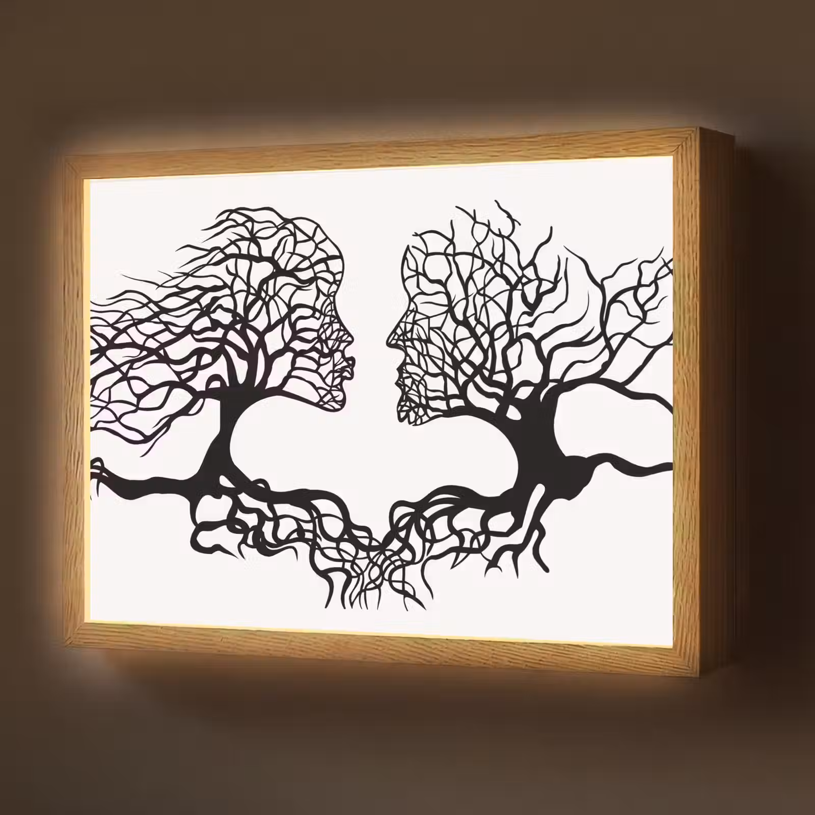 Lightbox - Wandlamp - Bomen - Gezicht - Kunst - Abstract — 1