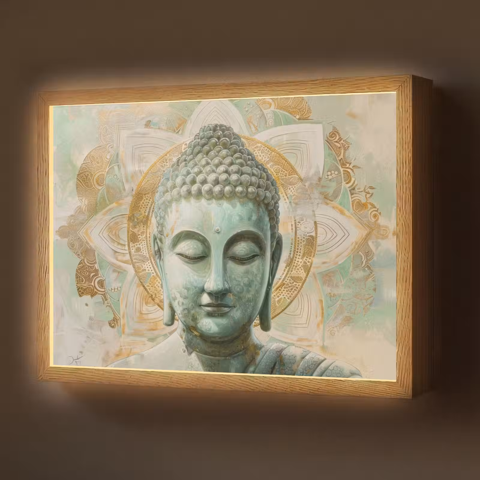 Lightbox - Wandlamp - Buddha - Mandala - Modern - Spiritualiteit — 1