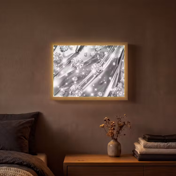 Lightbox - Wandlamp - Abstract - Diamant - Luxe - Modern - Zilver — 3