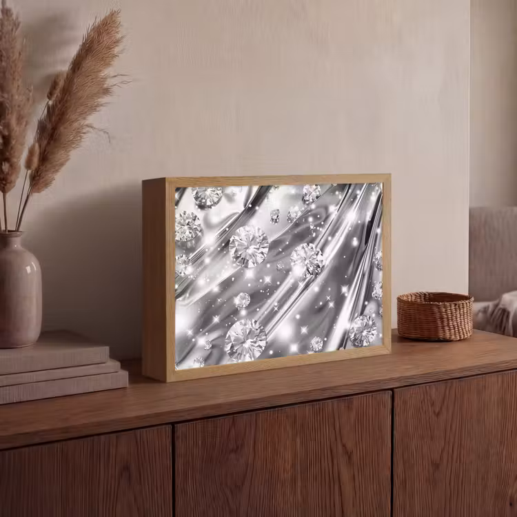 Lightbox - Wandlamp - Abstract - Diamant - Luxe - Modern - Zilver — 4