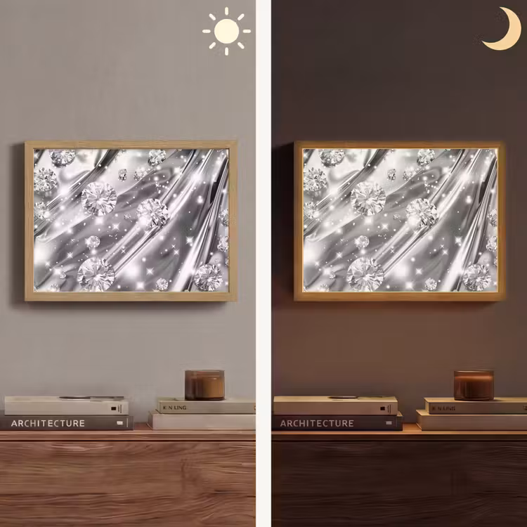 Lightbox - Wandlamp - Abstract - Diamant - Luxe - Modern - Zilver — 6