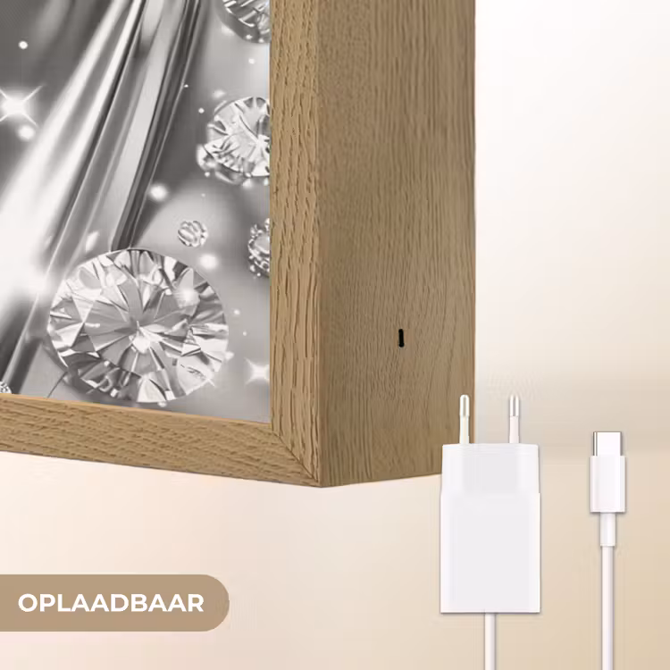 Lightbox - Wandlamp - Abstract - Diamant - Luxe - Modern - Zilver — 7