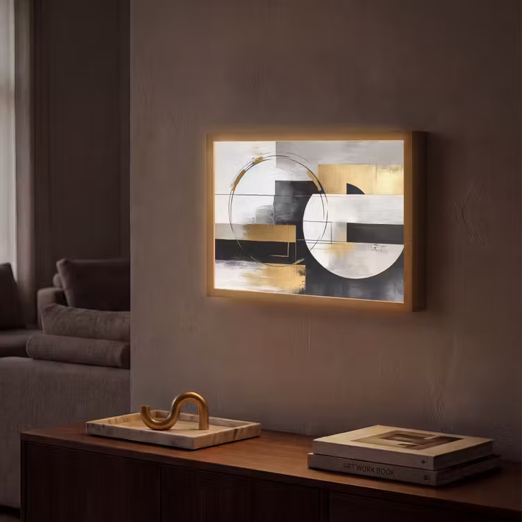 Lightbox - Wandlamp - Abstract - Goud - Zilver - Vormen - Aesthetic — 2